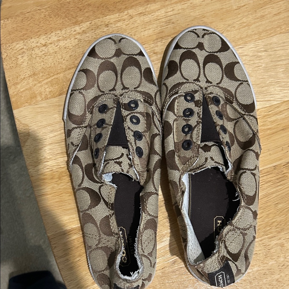 Coach women's slip on sneakers